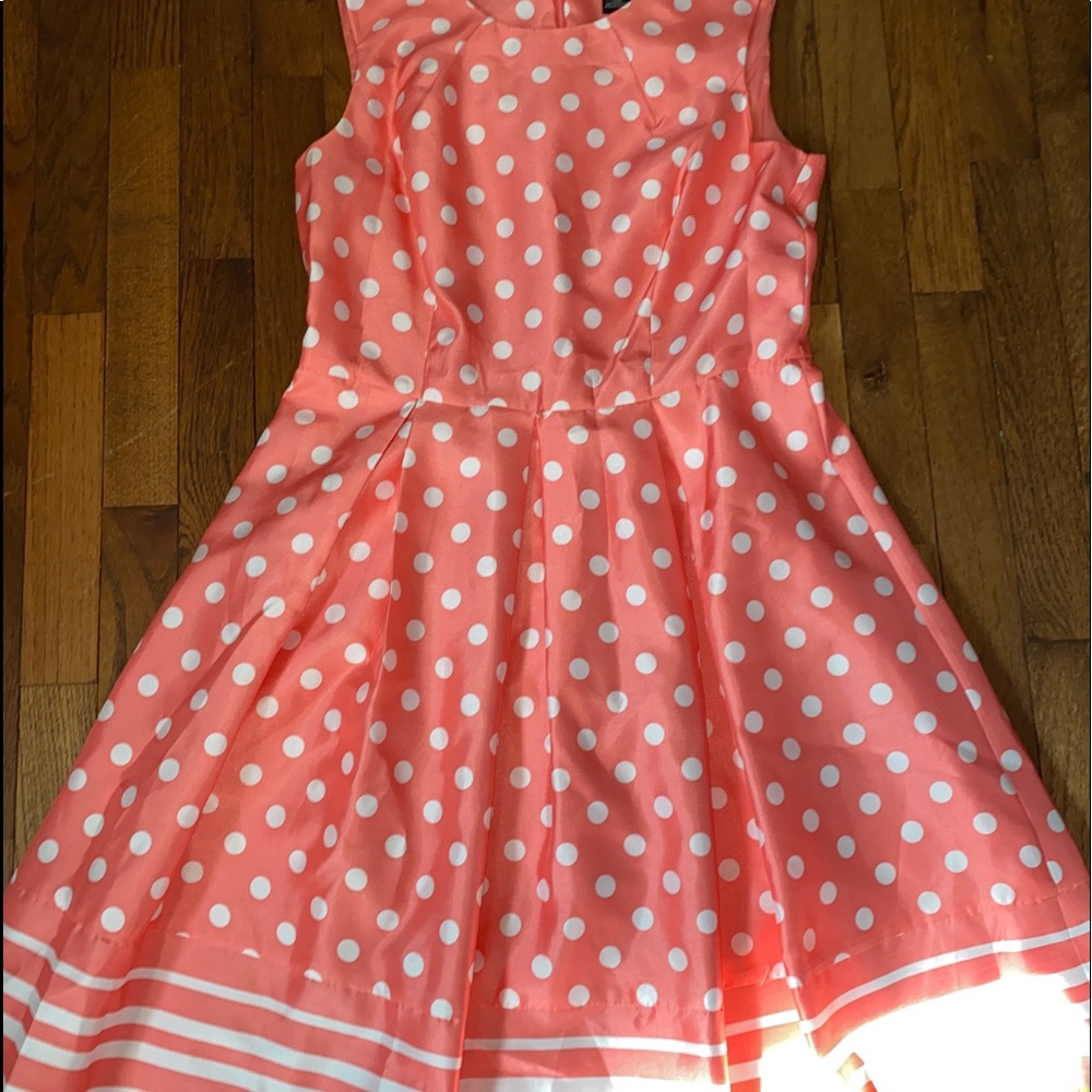 liz claiborne peach dress